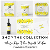 Gele Waterverf Daffodil 50e verjaardagsfeestje Ronde Button 3,2 Cm