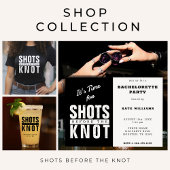 Shots Before the Knot Bachelorette Feest Vierkante Button 5,1 Cm