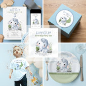 Shy Guy Elephant Birthday Invitation Kaart