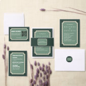 Stille Luxe: Minimalistische Emerald Crest  Menu (Personaliseer de collectie van deze zelfstandige maker.)