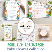 Gekke Goose Green Floral Baby shower Kaart
