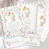 Gekke Goose Wildflower Bloemen Luier Raffle Ticket Informatiekaartje