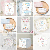 Silly Goose Blue Watercolor Baby Shower Welcome Poster