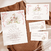 Gekke Goose Girl Baby shower Bedankkaart