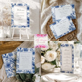 Silver And Navy Wedding Kaart