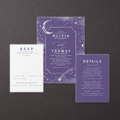 Hemelse sterrenhemel maan mystieke bewaar de datum save the date (Personaliseer de collectie van deze zelfstandige maker.)