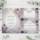 Simple Muted Amethyst Purple Monogram Wedding Ronde Sticker (Personaliseer de collectie van deze zelfstandige maker.)