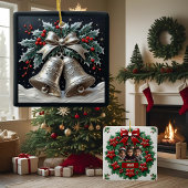 Gewoon Silver Bells kerst Keramisch Ornament