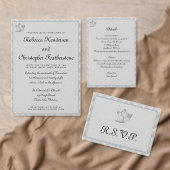 Zilveren Elegantie bruiloft klokken Save The Date (Personaliseer de collectie van deze zelfstandige maker.)