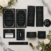 Silver Elegance Collection Wedding Menu Card
