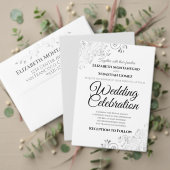 Silver Filigree 9 Table Wedding Seating Chart Poster (Personaliseer deze collectie van deze onafhankelijke maker. Test)