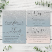 Silver glitter stoffig blauw Mrs vrijgezellenfeest Kaart (Personaliseer de collectie van deze zelfstandige maker.)