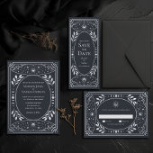 Silver Elegant Tarot Card Wedding Uitnodigingen Wikkel