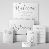 6 Grafiek Silver Tabel Wedding Seating Poster