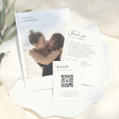 Slanzend modern en minimalistisch Romantisch fotoh Folie Uitnodiging