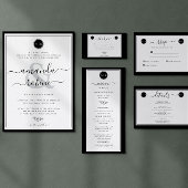 Eenvoudig zwart-wit Elegant Save The Date