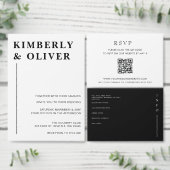 zwarte trouwuitnodiging kaart (Personaliseer de collectie van deze zelfstandige maker.)