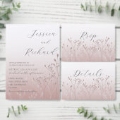 Modern Roos Gold Botanische bruiloft RSVP (Personaliseer de collectie van deze zelfstandige maker.)