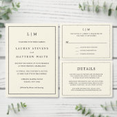 Eenvoudige Cream Monogram Elegante bruiloft Bedankdoosjes (Personaliseer de collectie van deze zelfstandige maker.)