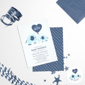 Het is een Boy Simple Schattige Blue Elephant Baby Kaart