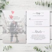 Eenvoudig Elegant Black en White Script Wedding RSVP Kaartje (Personaliseer de collectie van deze zelfstandige maker.)