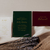 Eenvoudige elegante kerst | Ontvangst van witte br Informatiekaartje