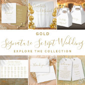 Chic Gold Foil Script Song Request RSVP Briefkaart