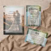 Eenvoudige Elegante Foto Overlay QR-code Trouwen R RSVP Kaartje (Personaliseer de collectie van deze zelfstandige maker.)