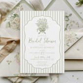 Sage Green Floral Bow Bridal Shower Welcome Sign Poster