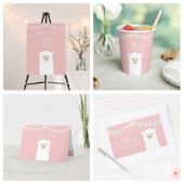 Eenvoudig Elegant Sweet Alpaca Lama Meisje Baby sh Servet