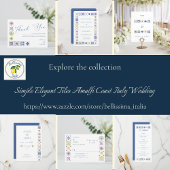Simple Elegant Tiles Amalfi Coast Italy Wedding RSVP Kaartje