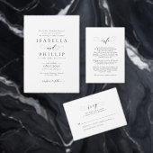 Formele zwart-wit elegante bruiloft acryl uitnodigingen (Personaliseer de collectie van deze zelfstandige maker.)