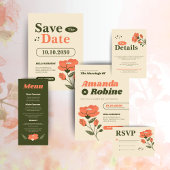 Eenvoudige bloementafelnummers kaart