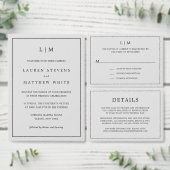 Eenvoudig lichtgrijs monogram legant bruiloft servet (Personaliseer de collectie van deze zelfstandige maker.)