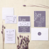 Romantisch elegante mauve bloem retouradres etiket (Personaliseer de collectie van deze zelfstandige maker.)