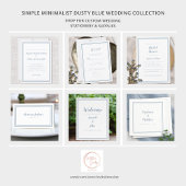 Dusty Blue Wedding Script Modern Ceremony Program