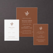 Rustieke Terracotta Eenvoudige Botanische Save The Aankondigingskaart (Personaliseer de collectie van deze zelfstandige maker.)