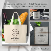 Business Logo Grey Grunge Annual Employee Event Kaart