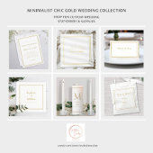 Elegant Gold Simple Modern Minimalist Weddenschap Servet