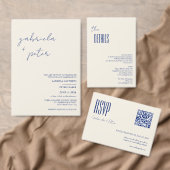 Eenvoudige Minimal Navy en Gold Foil Moderne bruil Gastenboek (Personaliseer de collectie van deze zelfstandige maker.)