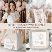 Modern Beige Eenvoudig Delicaat Waterverf Patroon Bedankdoosjes