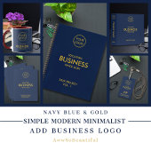 Eenvoudig Elegant Business Logo Navy Blue Gold Mok