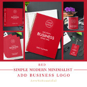 Grand Opening Modern Red Business Logo QR-code Kaart