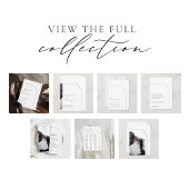 Moderne Arch Black en White Wedding Informatiekaartje