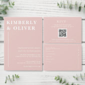 Budget Simple Blush Wedding Invitation (Personaliseer de collectie van deze zelfstandige maker.)