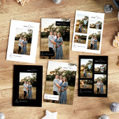 Zwart Eenvoudig Modern Merry Christmas Envelope Se Ronde Sticker