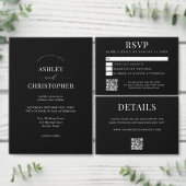 Simple Modern QR Code Wedding RSVP Kaartje (Personaliseer de collectie van deze zelfstandige maker.)