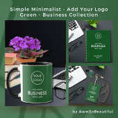 Grand Opening Modern Green Business Logo QR-code Kaart