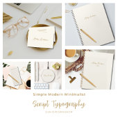 Eenvoudig Modern Minimalistisch Goud Schrift | Off Kaart