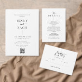 Elegant Modern Script Wedding Bedankkaart (Personaliseer de collectie van deze zelfstandige maker.)